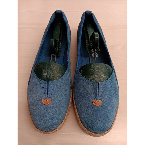 TIMBERLAND Earthkeepers Espadrilles Women 9.5 Blue Suede Flats Slip On - Picture 1 of 8